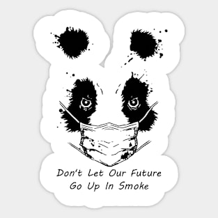 The Panda and Polution Sticker